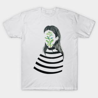 Hand Drawn Girl Illustration T-Shirt